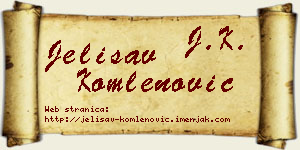 Jelisav Komlenović vizit kartica
